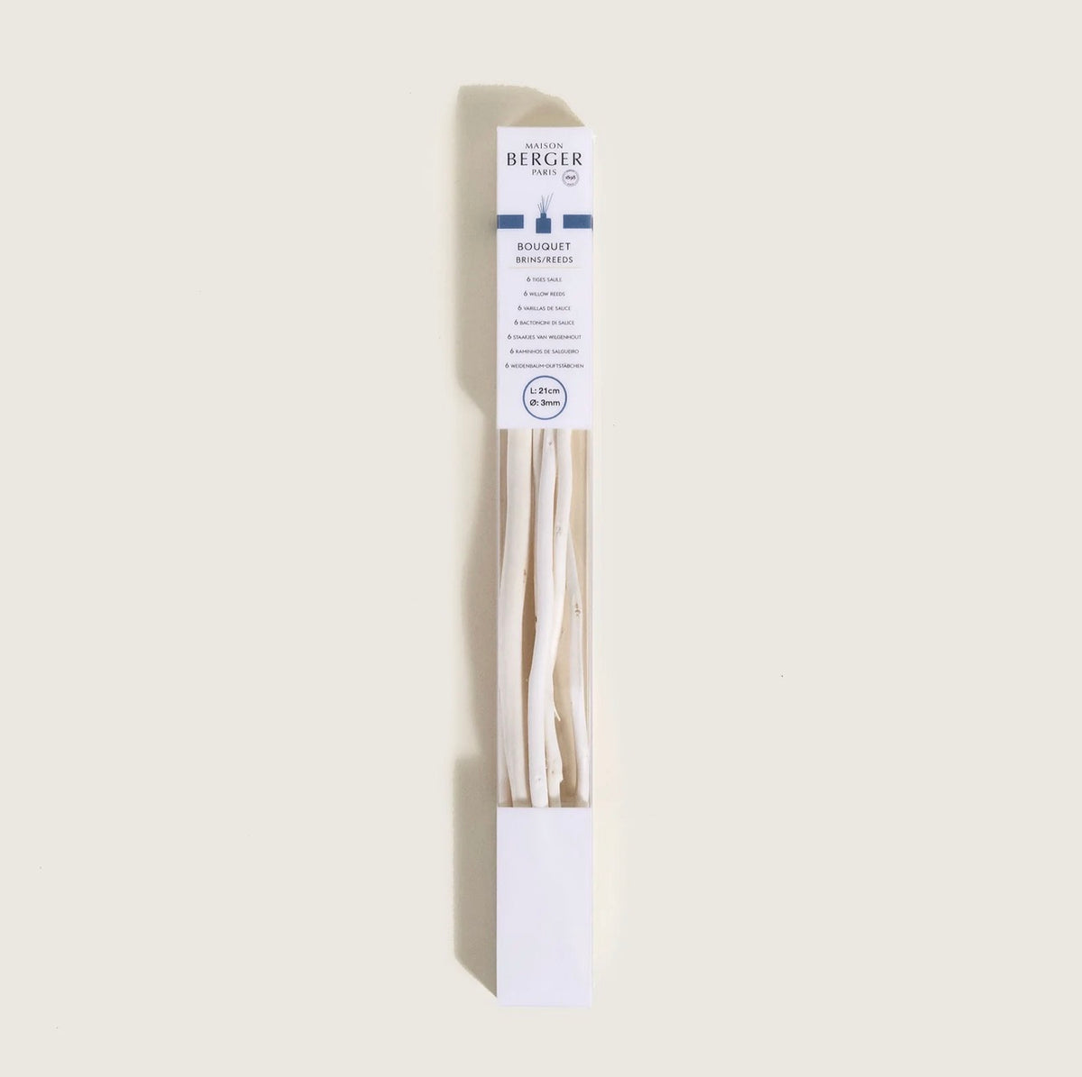 Set van 6 natuurlijke wilgenhouten sticks 21cm – foto 2