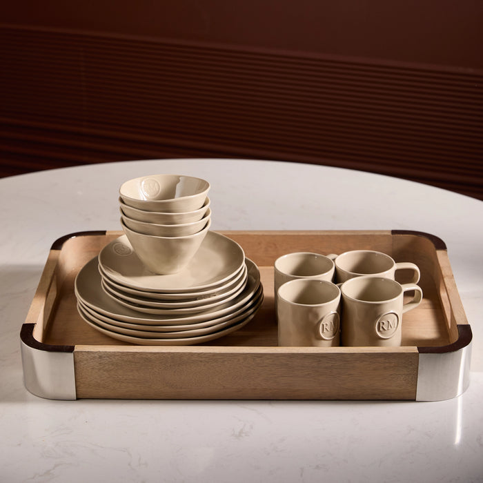 Portofino Dinnerware Set of 16 Flax