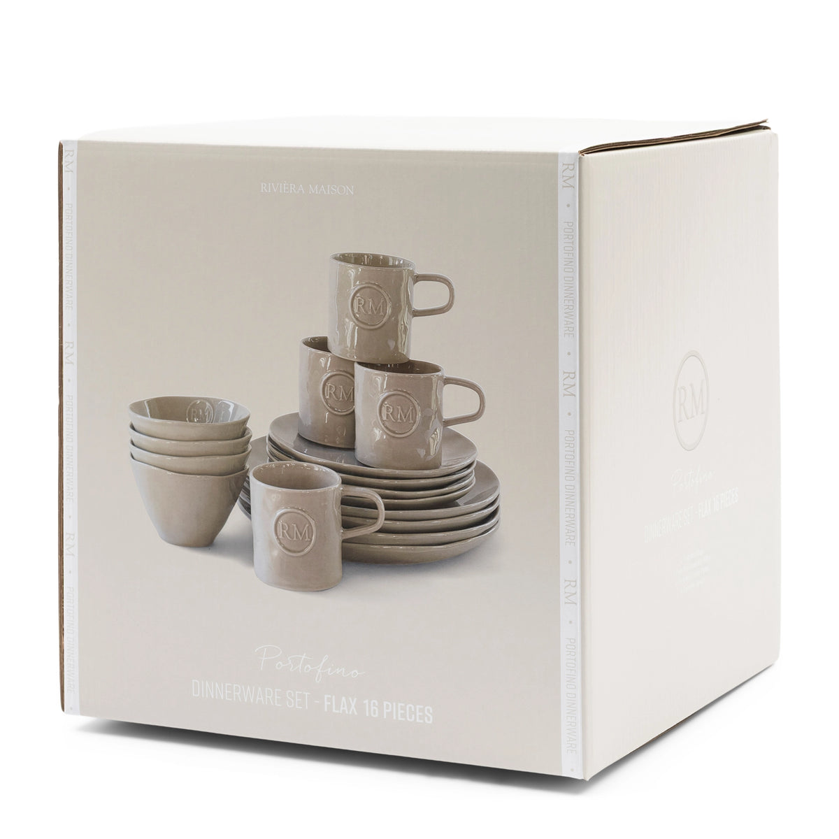 Portofino Dinnerware Set of 16 Flax – foto 3